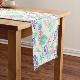 Chemin De Table Court Coques multicolores