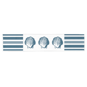 Chemin De Table Court Coquillages et rayures