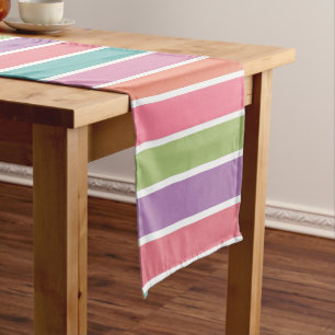Chemin De Table Court Couleur du coureur de table Stripes
