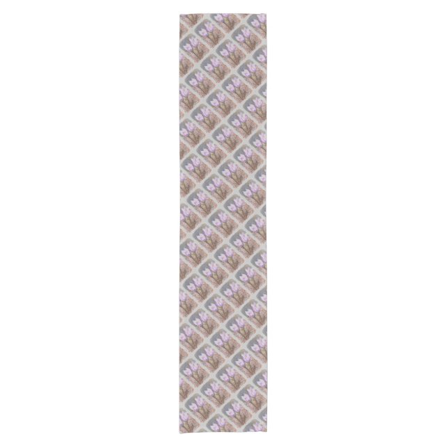 CHEMIN DE TABLE COURT COUPURES DE PRINTEMPS (Devant)