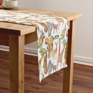 Chemin De Table Court Coureur africain de Tableau de faune