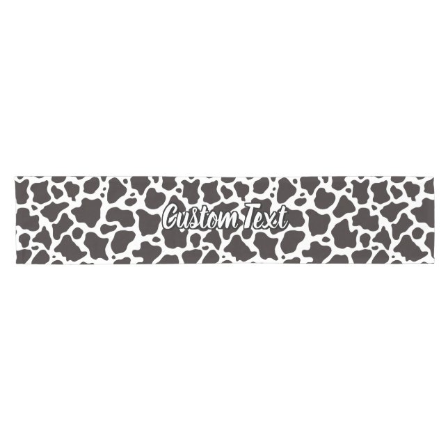 Chemin De Table Court Coureur de table courte Motif de vache (Horizontal)