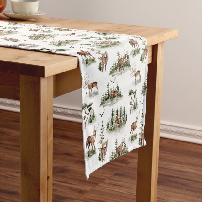 Chemin De Table Court Coureur de table d'animaux des bois (In Situ)