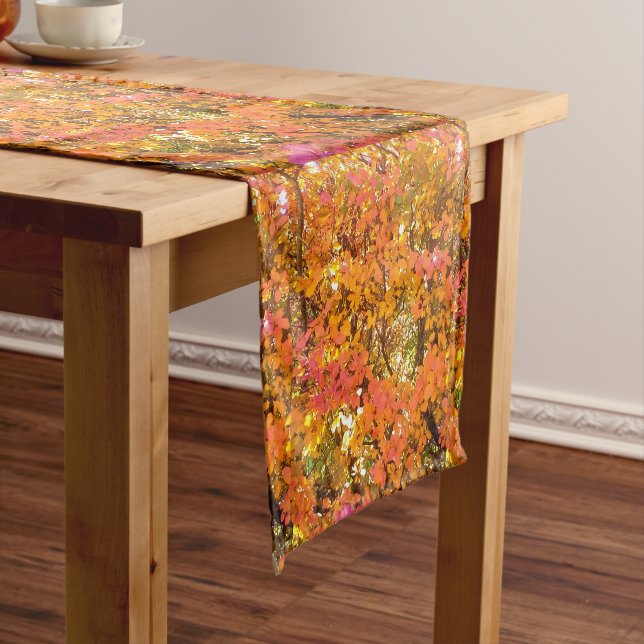 Chemin De Table Court Coureur de table de FEUILLE d'AUTOMNE (In Situ)