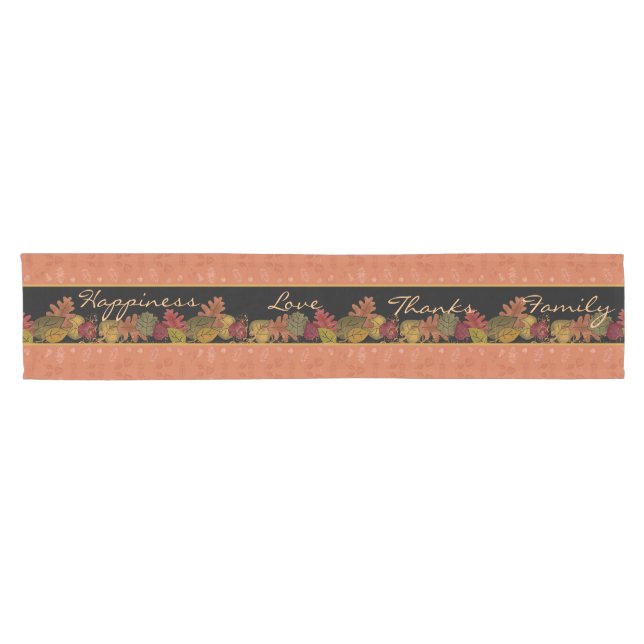 Chemin De Table Court Coureur de table de feuilles automnales (Horizontal)