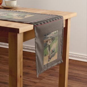 Chemin De Table Court Coureur de table de l'affiche de baseball