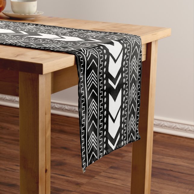 Chemin De Table Court Coureur de table en tissu Bogolan africain imprimé (In Situ)
