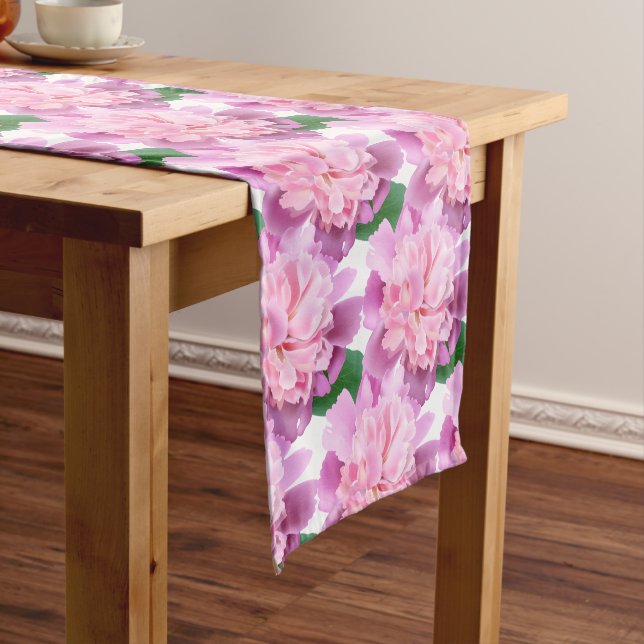 Chemin De Table Court Coureur de table Pink Peonies (In Situ)