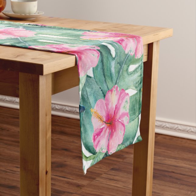 Chemin De Table Court Coureur de table Tropical Hawaiian Luau (In Situ)