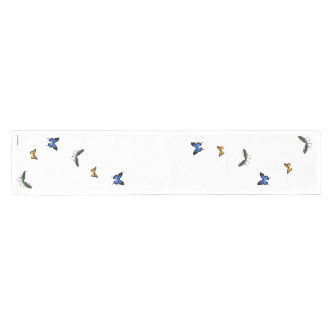 Chemin De Table Court Coureur de Tableau de motif de papillon (Horizontal)