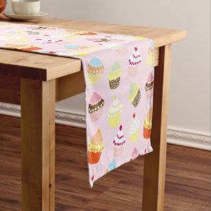 Chemin De Table Court Couteaux sucrés colorés Motif coureur de table