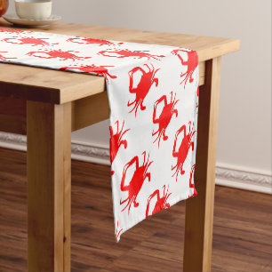 Chemin De Table Court Crabe rouge