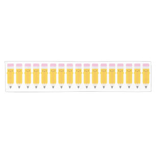 Chemin De Table Court Crayons heureux de Kawaii
