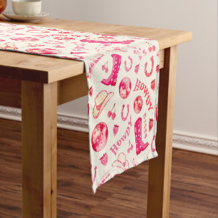 Chemin De Table Court Cute Girl Rose Disco Cowgirl esthétique