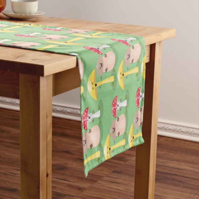 Chemin De Table Court Cute kawaii champignon champignon toadstool (In Situ)