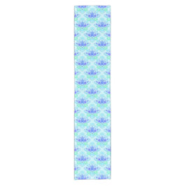 Chemin De Table Court Cute Kids Tropical Blue Ocean Turtle