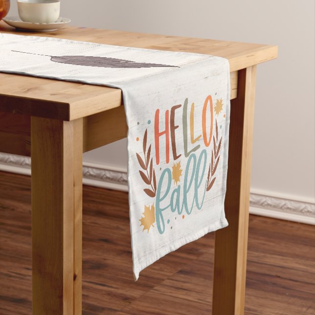 Chemin De Table Court Cute Rustique Bonjour Automne (In Situ)