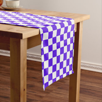 Chemin De Table Court Damier violet visuel classique