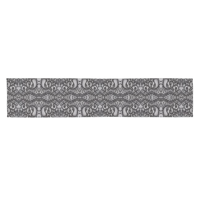 Chemin De Table Court dentelle noire parisienne (Horizontal)
