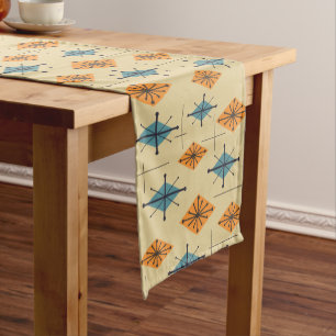 Chemin De Table Court Diamants de Starburst moderne du milieu du siècle