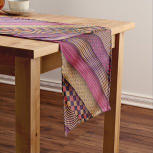 Chemin De Table Court Différentes couleurs motifs rose acier inoxydable