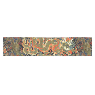 Chemin De Table Court Dragon asiatique chinois Art coloré