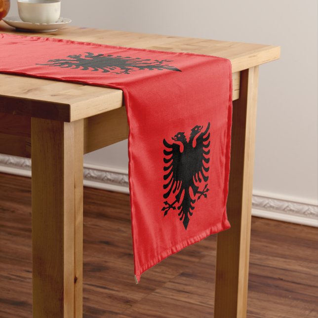 Chemin De Table Court Drapeau albanais & mode albanaise maison / fans de (In Situ)