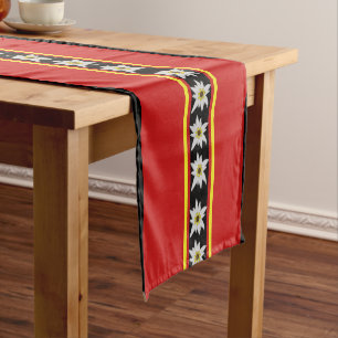Chemin De Table Court Drapeau allemand Edelweiss couleur
