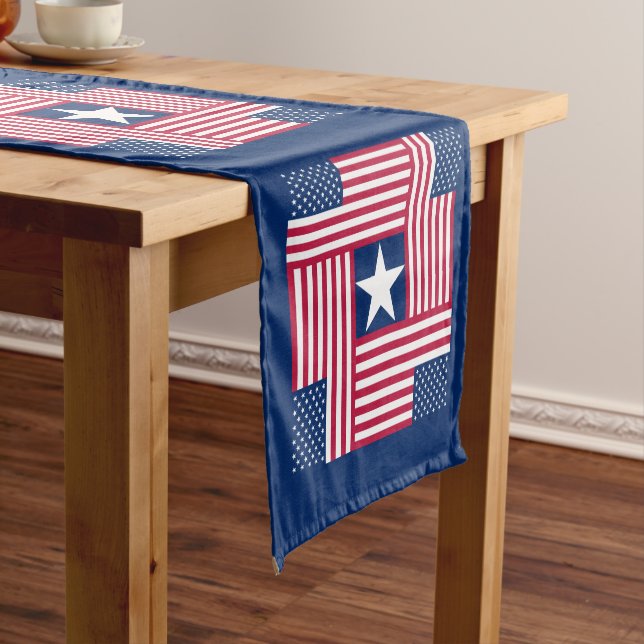 Chemin De Table Court Drapeau américain patriotique (In Situ)