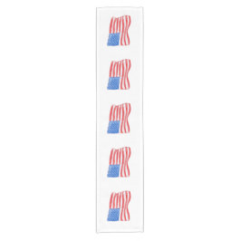 Chemin De Table Court Drapeau patriotique américain Preppy