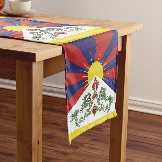Chemin De Table Court Drapeau tibétain & décoration d'une fan house / Ch (In Situ)