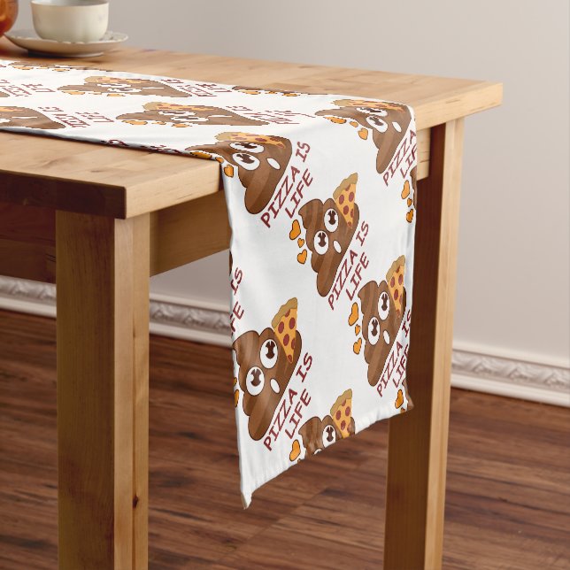 Chemin De Table Court Dunette Emoji de pizza (In Situ)