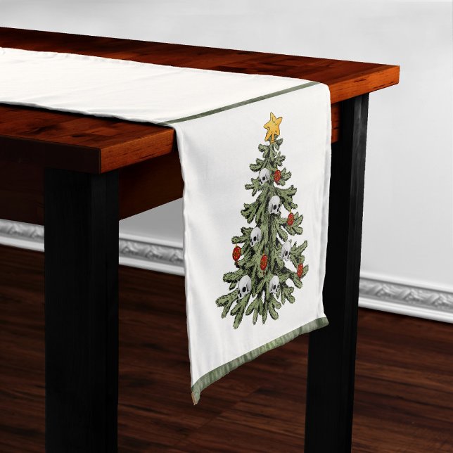 Chemin De Table Court Élégant Joyeux Noël | Luxe Aqua Mint Splatter (Créateur téléchargé)