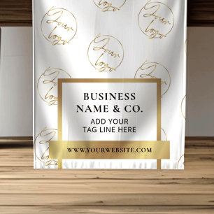 Chemin De Table Court Élégant Logo d'or d'entreprise Motif promotionnel