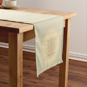 Chemin De Table Court Élégant Moderne Stylé, Fleur de Lotus