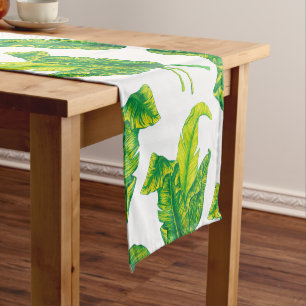 Chemin De Table Court Élégant Tropicana Gold Feuilles Tropicana