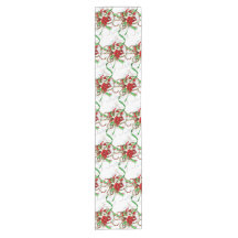 Élégants Sucres de canne de Poinsettia rouge et fl