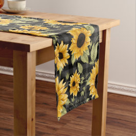 Chemin De Table Court en vichy Motif tournesol