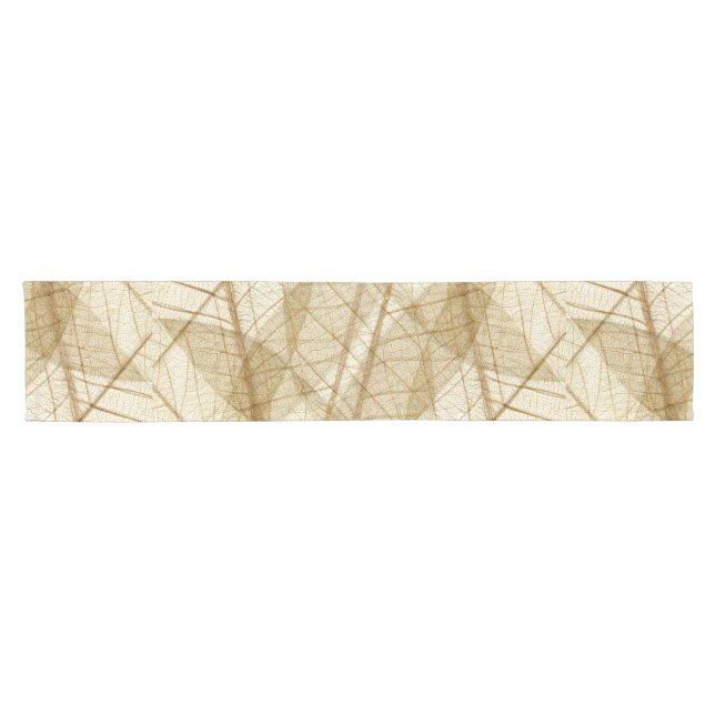 Chemin De Table Court Feuille pur rustique de dentelle (Horizontal)