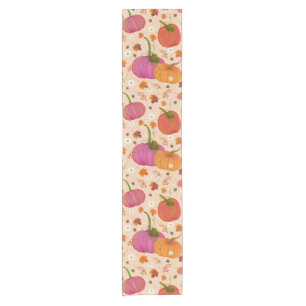Chemin De Table Court Feuilles automnales citrouilles