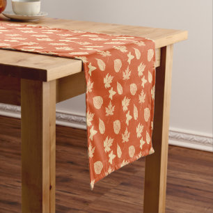 Chemin De Table Court Feuilles d'automne - mandarin orange