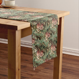 Chemin De Table Court Finerie Drac - Dragon Floral gothique
