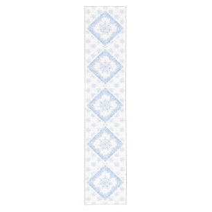 Chemin De Table Court Flacon de neige bleu glace