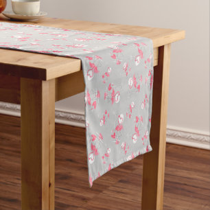 Chemin De Table Court Flamant rose Love Multi table runner