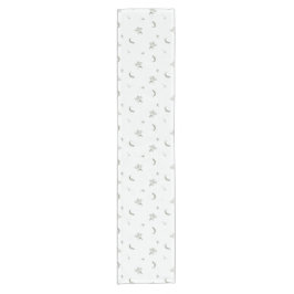 Chemin De Table Court Fleur blanche romantique
