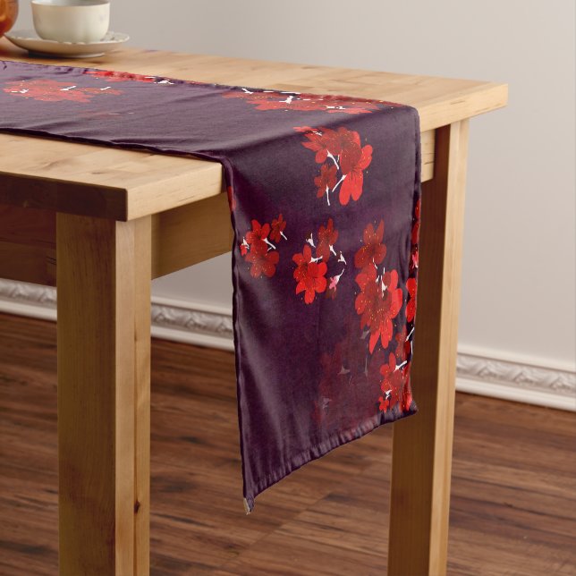 Chemin De Table Court Fleur cerise 3 (In Situ)