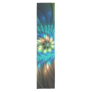 Chemin De Table Court Fleur d'Imaginaire lumineux, Fractale Abstraite co