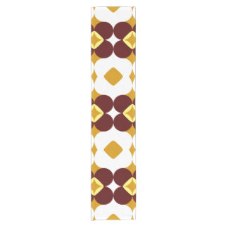 Chemin De Table Court Fleurs Brown et jaunes