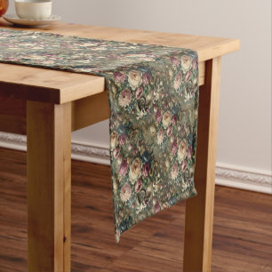 Chemin De Table Court Fleurs 🩸 langue écaillée - gothique victorien