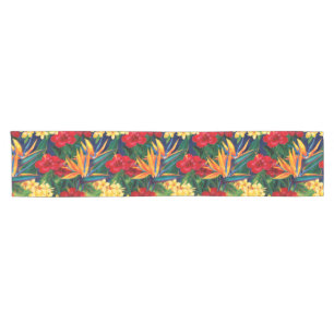Chemin De Table Court Floral hawaïen de paradis tropical